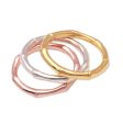 Bamboo Trio 3 Bamboo Motif Rings in Silver, Gold and Rose Gold Hot on Sale