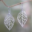 Bali Bay Leaf Handcrafted Balinese Leaf Theme Silver Earrings Cheap