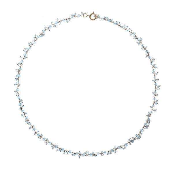 Arctic Dream Gold-Plated Apatite Charm Necklace from Thailand Sale