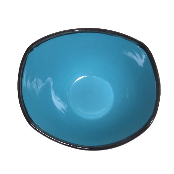 Blue Wave Handcrafted Blue Ceramic Bowl from Indonesia Online Hot Sale