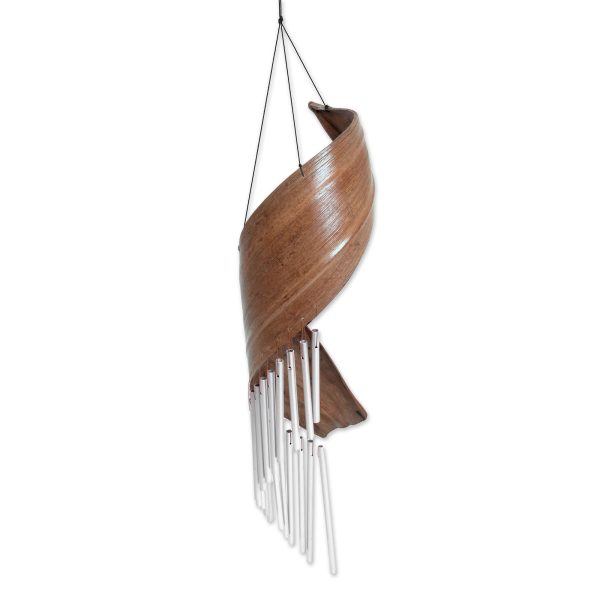 Bali Serenade Handmade Minimalistic Coconut Tree Bark Wind Chime from Bali Supply