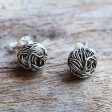 Bird Nests Sterling Silver Stud Earrings Round Shape from Thailand Cheap