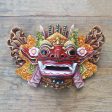 Barong Dance Balinese Handpainted Good vs. Evil Wood Dance Mask For Cheap