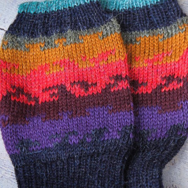 Andean Twilight Hand Crafted Alpaca Wool Gloves Fashion