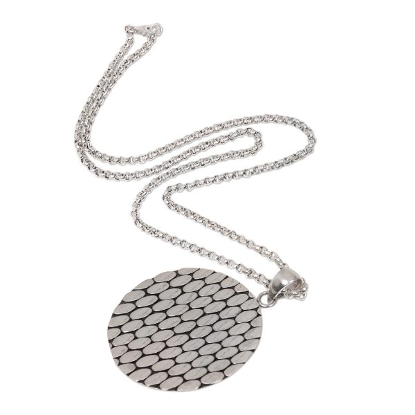 Abundant Rice Modern Balinese Geometric Theme Silver Necklace Online