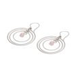 Atoms Rose Quartz and Sterling Silver Dangle Earrings from Bali Online now