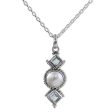 Blue Rays Cultured Pearl Blue Topaz Pendant Necklace from India For Discount