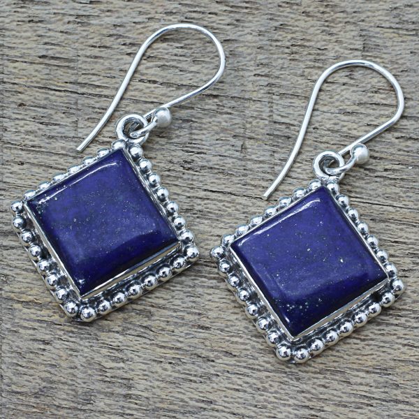 Blue Kite Kite Shaped Sterling Silver Lapis Lazuli Dangle Earrings Supply