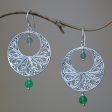 Ballroom Dance Handmade 925 Sterling Silver Green Quartz Dangle Earrings Cheap