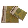 Autumn Spirit in Olive Handcrafted Pair of Rice Paper Notebooks from Indonesia Online Hot Sale