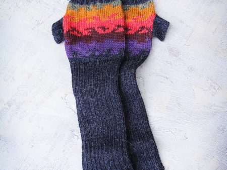 Andean Twilight Hand Crafted Alpaca Wool Gloves Fashion