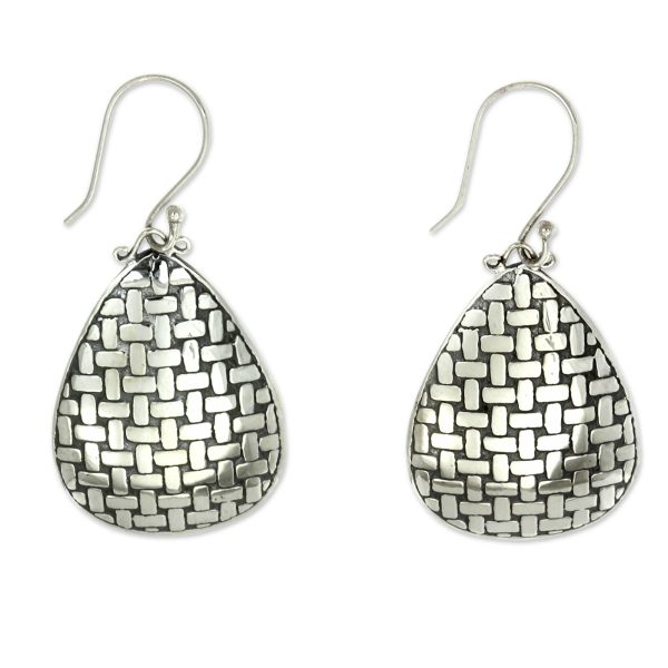 Bamboo Tear Fair Trade Silver Dangle Earrings Online Hot Sale