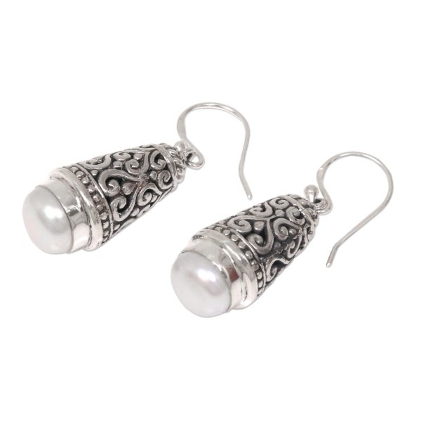 Bells of Bali Balinese Cultured Pearl Earrings in Sterling Silver Online Sale