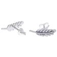 Adorable Leaves Leafy Sterling Silver Stud Earrings from Thailand Cheap