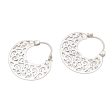 Beautiful Curves Openwork Sterling Silver Hoop Earrings from Bali Fashion