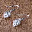 Adorable Lotus Lotus Bud Sterling Silver Dangle Earrings from Thailand Cheap