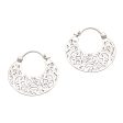 Beautiful Curves Openwork Sterling Silver Hoop Earrings from Bali Fashion