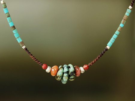 Bohemian Harmony Fair Trade Multi Gemstone Beaded Necklace Online now