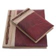 Autumn Spirit in Red Handcrafted Pair of Rice Paper Notebooks from Indonesia Cheap