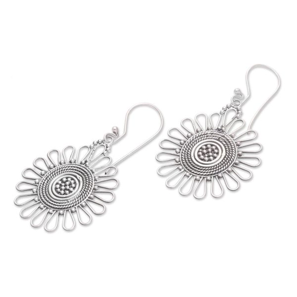 Bali Sun Handcrafted Sterling Silver Dangle Earrings from Bali Online Hot Sale