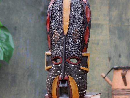 Akan Beauty Hand Made African Wood Mask Hot on Sale