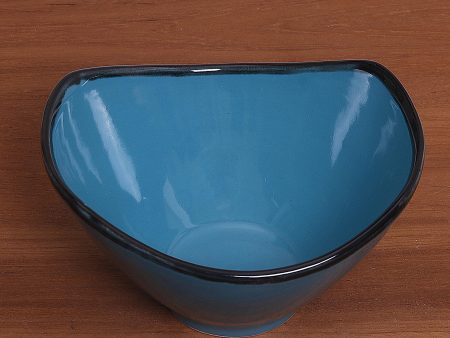 Blue Wave Handcrafted Blue Ceramic Bowl from Indonesia Online Hot Sale