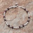 Antique Hill Tribe Hill Tribe Garnet Beaded Bracelet from Thailand Hot on Sale