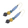 Authentic Ghana Recycled Glass and Plastic Beaded Dangle Earrings For Cheap