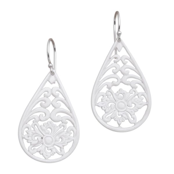 Bali Pride Bone Dangle Earrings with Intricate Openwork from Bali Discount