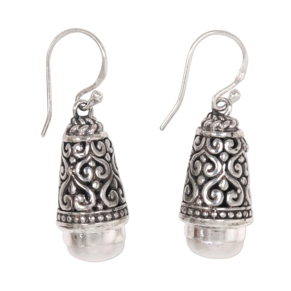 Bells of Bali Balinese Cultured Pearl Earrings in Sterling Silver Online Sale