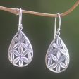 Bamboo Canopy Hand Made Sterling Silver Dangle Earrings Leaf Indonesia Online Hot Sale