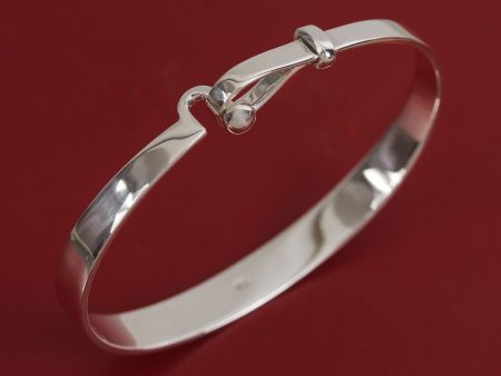 Wonderful Gleam High-Polish Taxco Sterling Silver Bangle Bracelet For Cheap