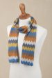 Autumnal Zigzags Autumnal Zigzag Alpaca Blend Wrap Scarf from Peru For Discount