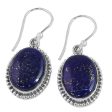 Blue Royalty Lapis Lazuli Dangle Earrings with Gold Colored Flecks Supply