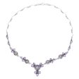 Aurora Blossom Amethyst and Labradorite Pendant Necklace from India Online Sale