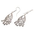 Ballroom Crest Artisan Handmade 925 Sterling Silver Chandelier Earrings For Cheap