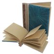 Autumn Spirit in Blue Handcrafted Pair of Rice Paper Notebooks from Indonesia For Cheap