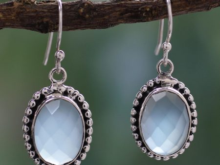 Be Mesmerized Blue Chalcedony Earrings from Sterling Silver Jewelry For Cheap