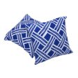 Bedeg in Bali Pair of Blue and White Cotton Cushion Covers from Bali Discount