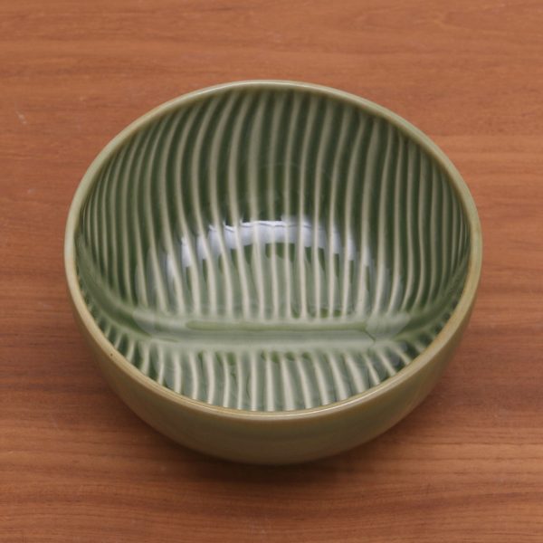 Banana Vibes Ceramic Banana Leaf Serving Bowl from Bali (7 Inch) Discount