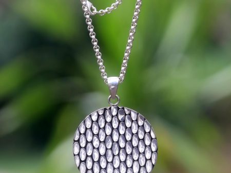 Abundant Rice Modern Balinese Geometric Theme Silver Necklace Online