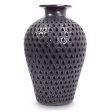 Black Peacock Incised Black Pottery Vase from Mexico on Sale