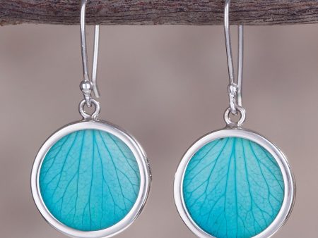 Atlantis Leaves Sterling Silver and Natural Leaf Dangle Earrings from Peru Online now