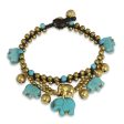 Blue Elephant Handcrafted Bead Bracelet with Blue Elephant Charms Online