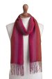 Blazing Trails Warm Red-Orange Baby Alpaca and Pima Cotton Scarf Online