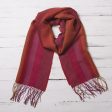 Blazing Trails Warm Red-Orange Baby Alpaca and Pima Cotton Scarf Online