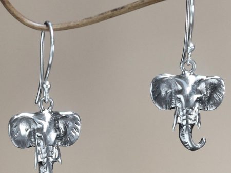 Balinese Elephants Sterling silver dangle earrings Sale