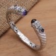 Aspire Amethyst and Sterling Silver Cuff Bracelet Hot on Sale