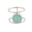 Aqua Bliss 4.5-Carat Chalcedony Single-Stone Ring from India Hot on Sale