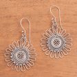 Bali Sun Handcrafted Sterling Silver Dangle Earrings from Bali Online Hot Sale